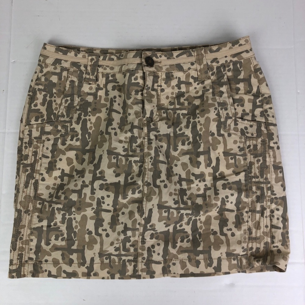 Route 66 Women’s Juniors 9/10 Skort Camouflage Tan Mini Short Cotton Spandex